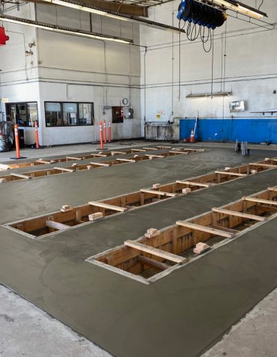 Concrete pouring at Clawson Automotive Equipment construction