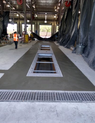 Interior construction progress at Clawson Automotive Equipment